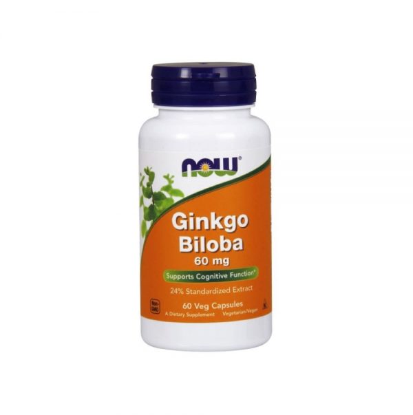 Ginkgo Biloba 60 mg 60 cápsulas vegetais - Now
