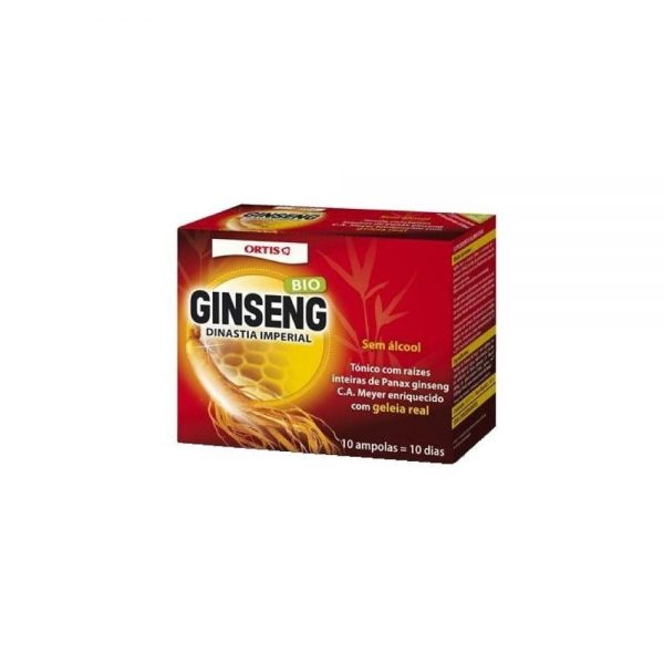 Ginseng + Geleia Real Sem Álcool 10 ampolas - Ortis