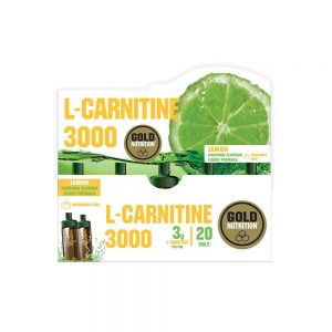 L-Carnitina 3000 mg 20 ampolas Limón - Gold Nutrition