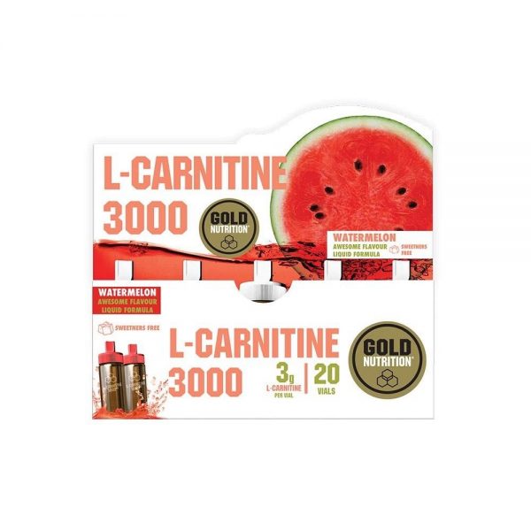 L-Carnitina 3000 mg 20 ampolas Sandía - Gold Nutrition