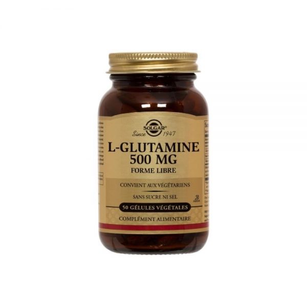 L-Glutamina 500 mg 50 cápsulas vegetais - Solgar