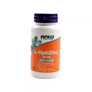 L-Optizinc + Copper 30 mg 100 cápsulas vegetais - Now