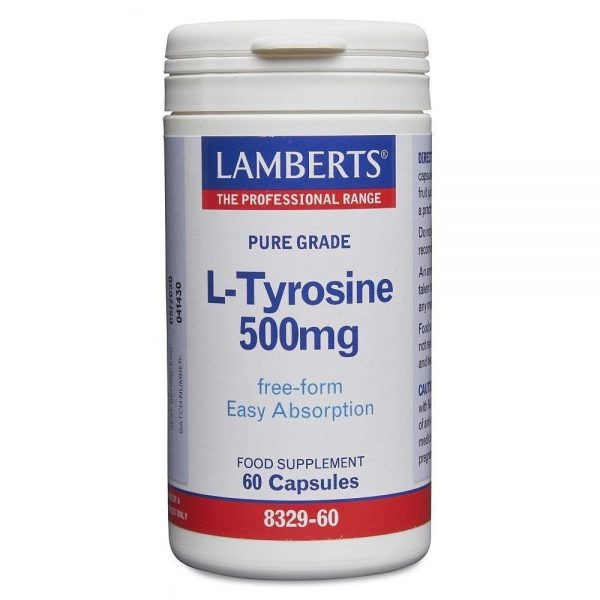 L-Tyrosine 500 mg 60 cápsulas - Lamberts