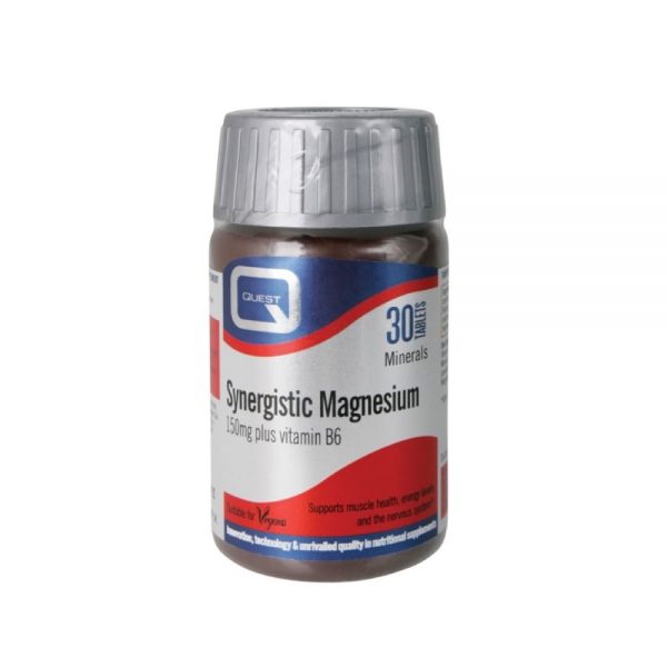 Magnésio Sinérgico 150 mg 30 comprimidos - Quest