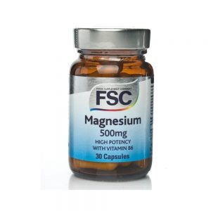 Magnésio 500 mg Vitamina B6 30 cápsulas vegetais - Fsc