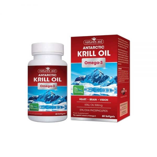 Aceite de Krill 500 mg 60 softgels - Natures Aid