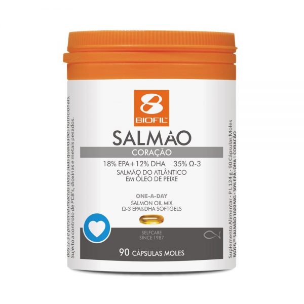 Óleo de salmão 1000 mg 90 cápsulas - Biofil