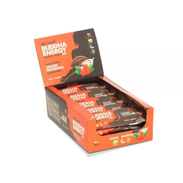 Pack 15 Barras Energéticas Bio Cacau Guaraná - Iswari