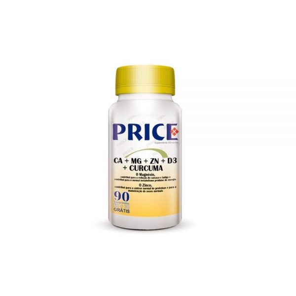Ca + Mg + Zn + D3 + Curcuma 90 comprimidos - Price