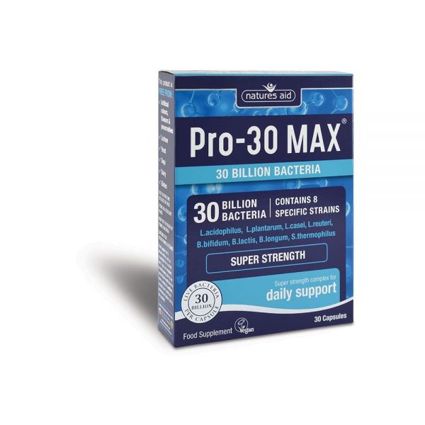 Probiótico Pro-30 Max Blister 30 cápsulas - Natures Aid