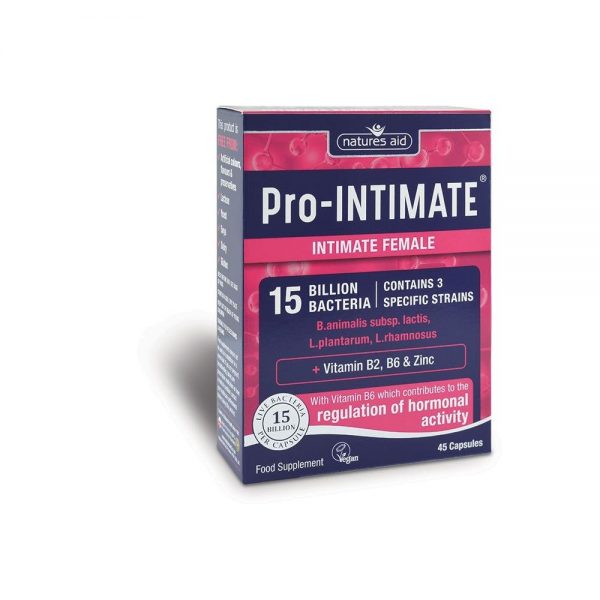 Probiótico Pro-Intimate 15 Billones Bacterias 45 cápsulas - Natures Aid