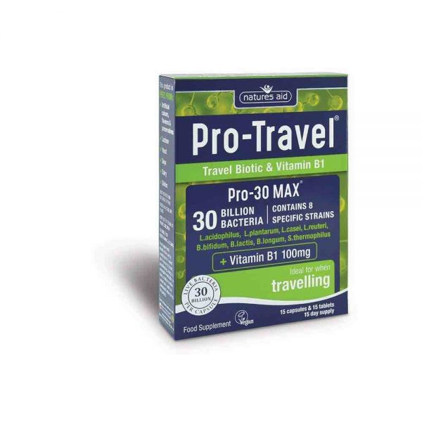 Probiótico Pro-Travel 15 Day Travel Pack 15 cápsulas - Natures Aid