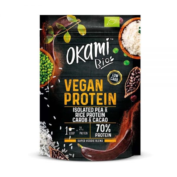 Proteína de Ervilha com Cacau 500 g - Okami Bio