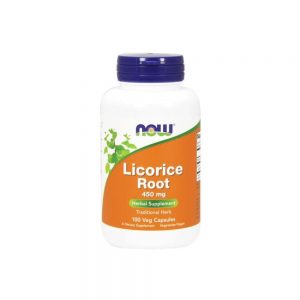 Licorice Root 450 mg 100 cápsulas vegetais - Now