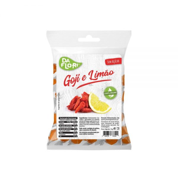 Pastillas Goji e Limão 75 gr - DaFlori