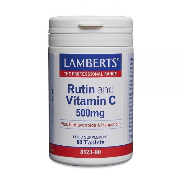 Rutina Vitamina C 500mg + Bioflavonóides 90 cápsulas - Lamberts