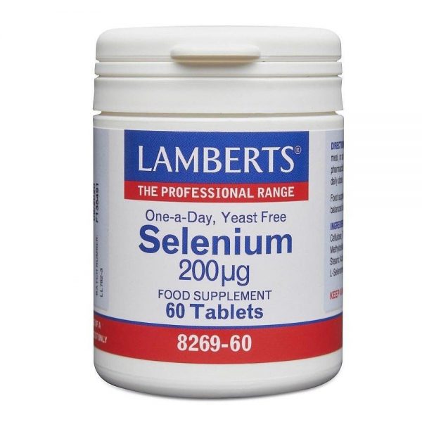 Selénio 200 mcg 60 comprimidos - Lamberts