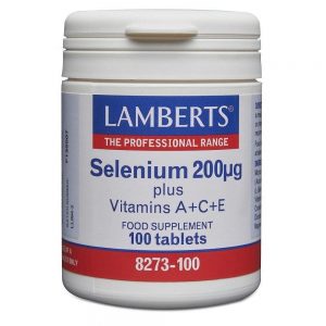 Selénio 200 mcg + Vitamina A+C+E 100 comprimidos - Lamberts