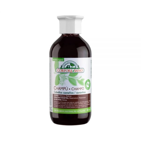 Champu de henna para pelos castaños 300 ml - Corpore Sano