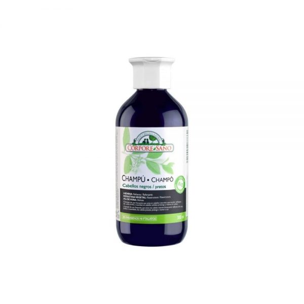 Shampoo de henna para cabelos pretos 300 ml - Corpore Sano