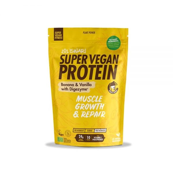 Super Vegan Proteina Banana e Baunilha 350 g - Iswari