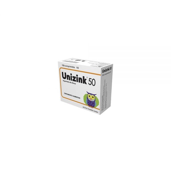 Unizink 50 100 comprimidos - KVP