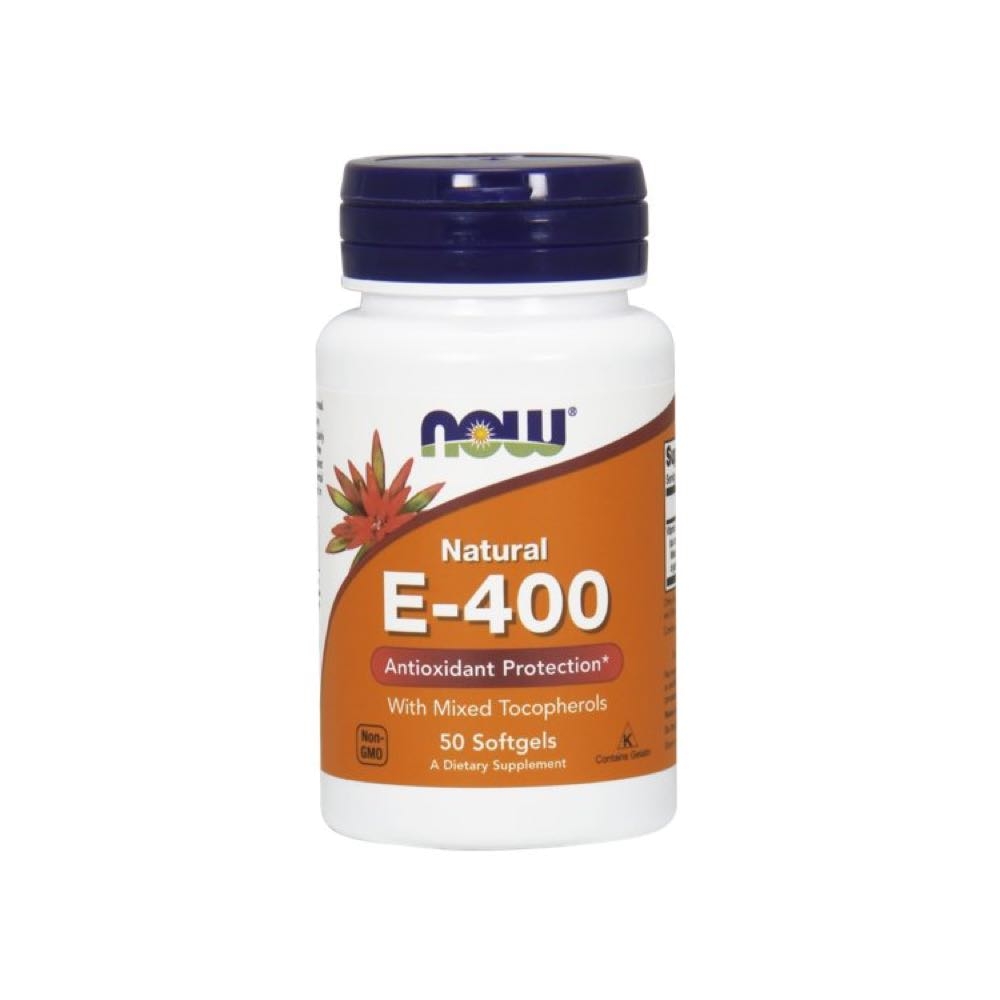Vitamina E 400 U.I. 50 cápsulas vegetais - Now