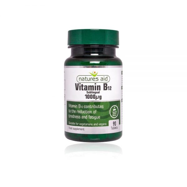 Vitamina B12 1000 mcg 90 comprimidos - Natures Aid