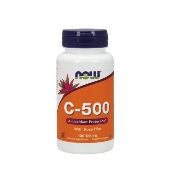 Vitamina C 500 Rose Hips 100 comprimidos - Now