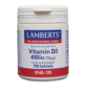 Vitamina D-3 400 UI 120 comprimidos - Lamberts