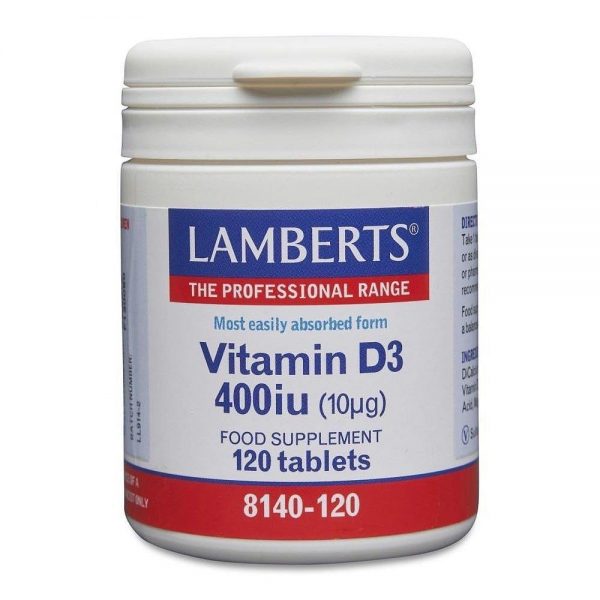 Vitamina D-3 400 UI 120 comprimidos - Lamberts