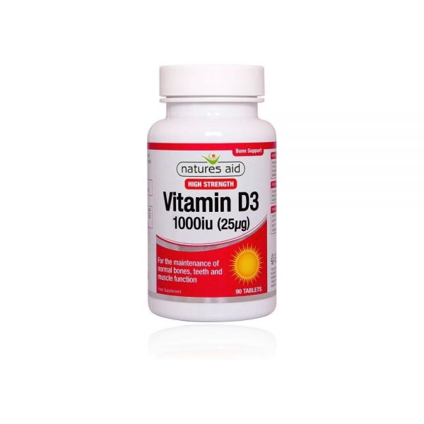 Vitamina D3 1000UI 90 comprimidos - Natures Aid