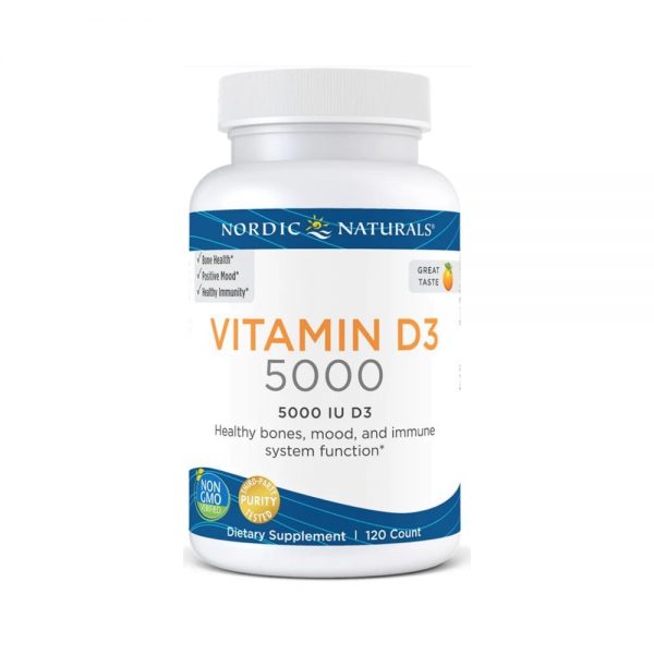 Vitamina D3 5000 UI 120 cápsulas - Nordic Naturals