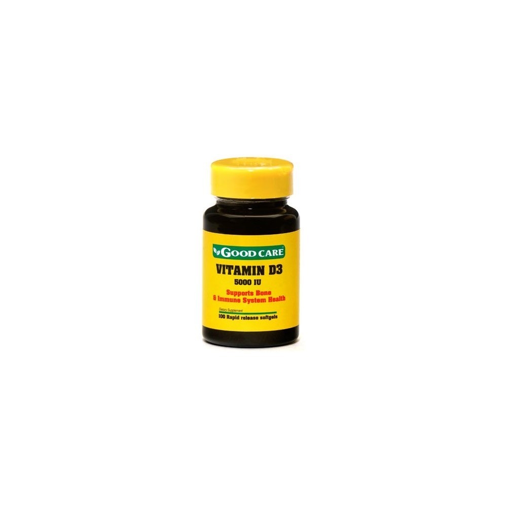 Vitamina D3 5000 IU 100 cápsulas - Good Care