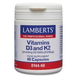 Vitamina D3 + K2 60 cápsulas - Lamberts