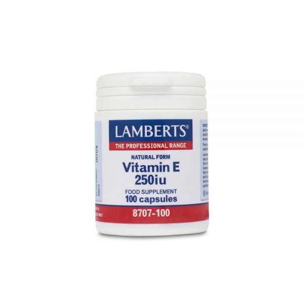 Vitamina E-Natural 250 U.I 100 cápsulas - Lamberts