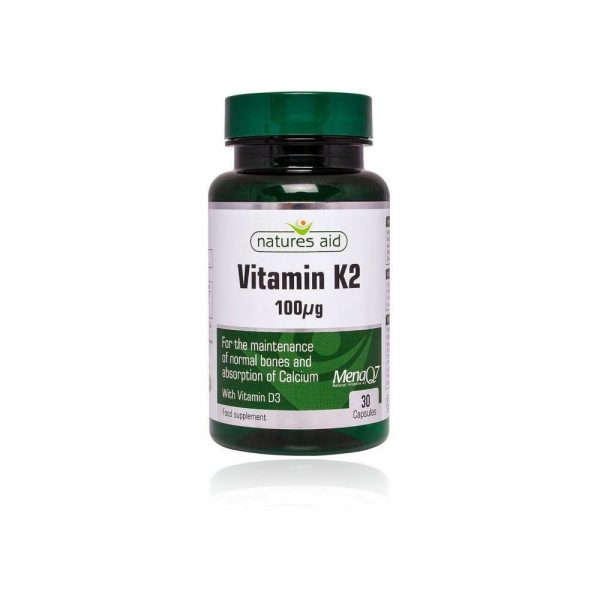 Vitamina K2 100 mcg 30 cápsulas - Natures Aid