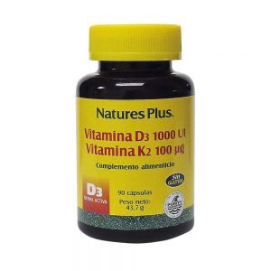 Vitamina D3 & K2 90 cápsulas - Natures Plus