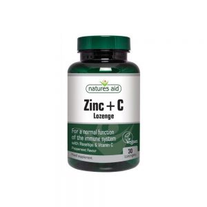 Zinco + Vitamina C + Roseira Brava 30 Losangos - Natures Aid