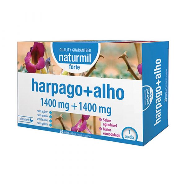 Harpago 1500 mg + Alho 280 mg Forte 20 x 15 ml ampolas - Naturmil