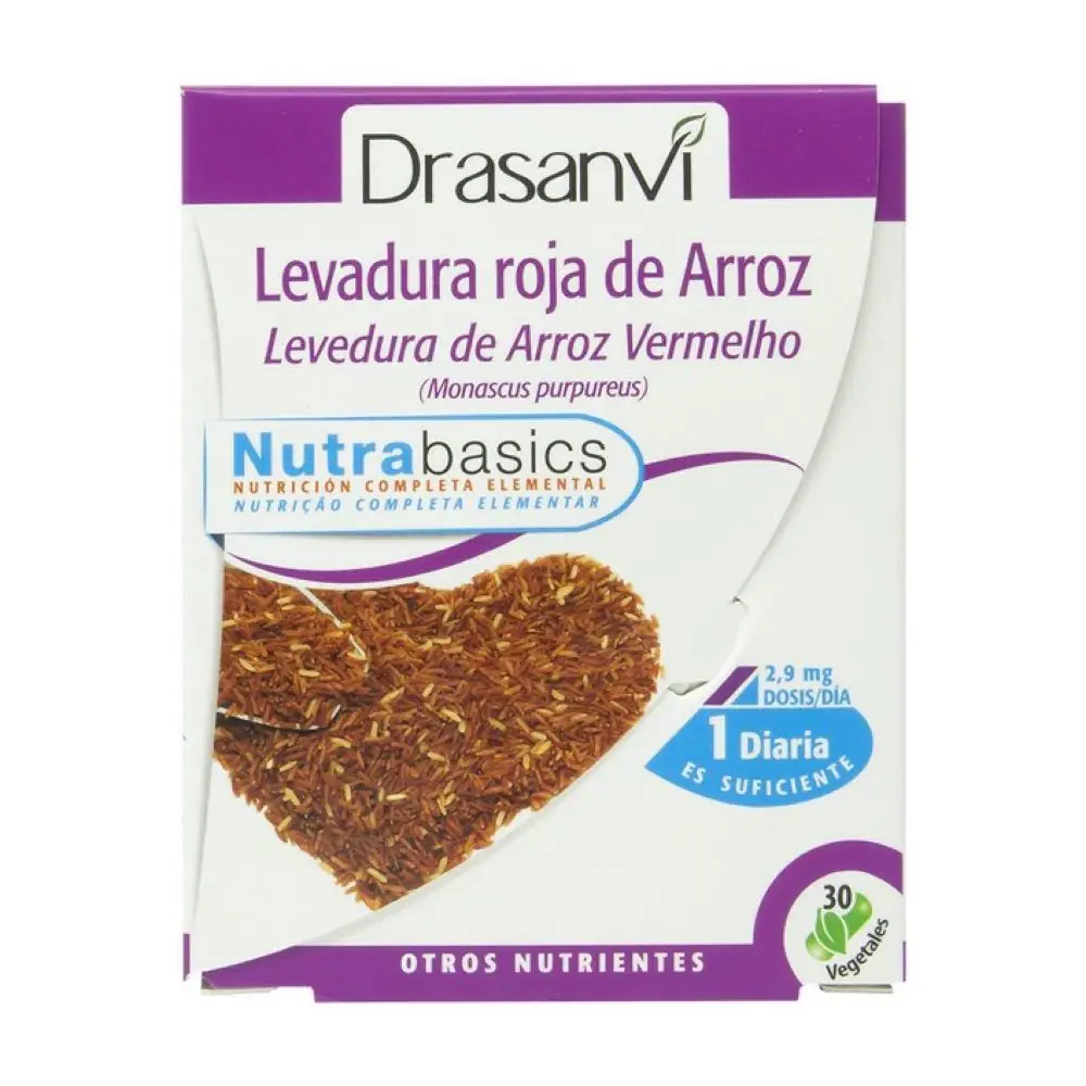 Levedura Vermelha de Arroz 30 cápsulas vegetais - Nutrabasics Drasanvi