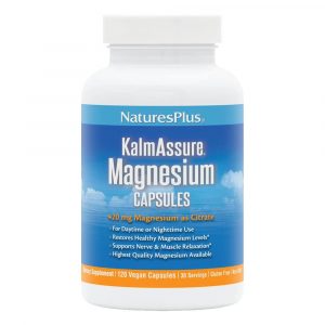 Magnésio kalmassure com 120 cápsulas da natures plus