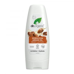 óleo de argão loção hidratante de corpo da marca dr. Organic