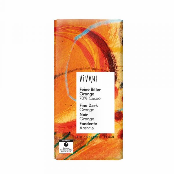 Chocolate Vivani de 70% cacau com Laranja