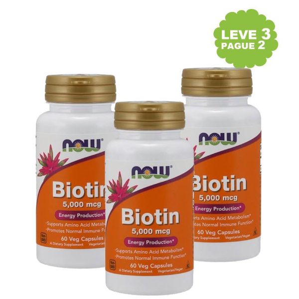 Biotina 5000 mcg Leve 3 Pague 2 - Now