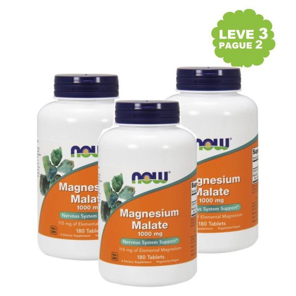 Magnesio Malato 1000 mg Leve 3 Pague 2 - Now