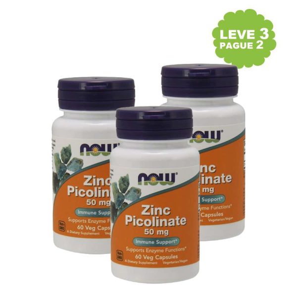 Picolinato de Zinco 50 mg Leve 3 Pago 2 - Now