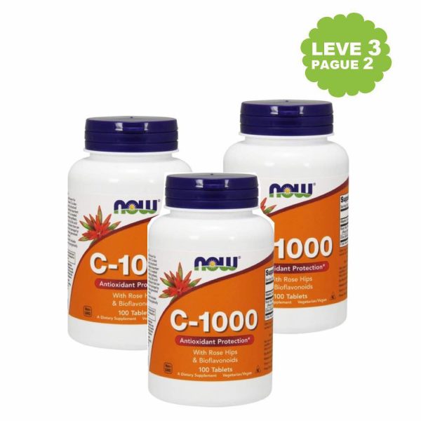 Vitamina C-1000 com Roseira Brava e Bioflavonoides Leve 3 Pague 2 - Now