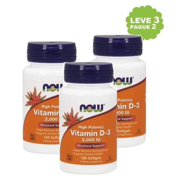 Vitamina D-3 2,000 U.I. Leve 3 Pague 2 - Now
