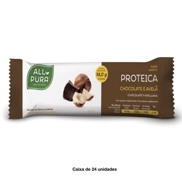 barra protieca de chocolate e avelã da allpura